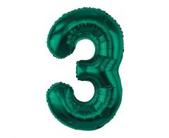 Folijski balon B&C broj 3 Bottle Green 85 cm