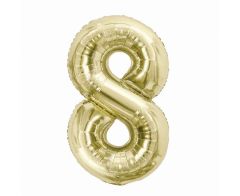 Folijski balon B&C broj 8 Champagne