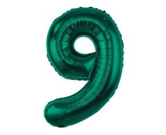 Folijski balon B&C broj 9 Bottle Green 85 cm