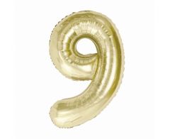 Folijski balon B&C broj 9 Champagne