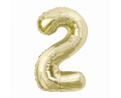 Folijski balon B&C broj 2 Champagne