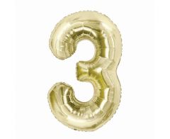 Folijski balon B&C broj 3 Champagne