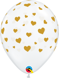 Lateks baloni 28cm Random Hearts DC