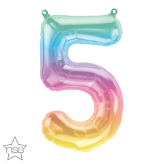 Mini folijski balon broj 5 Jelly Ombre  