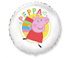 Standard Happy Peppa white folijski balon