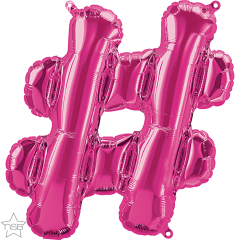 Mini folijski balon znak # Magenta  