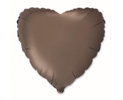 Standard Srce Satin Brown folijski balon