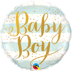 Standard Baby Boy Blue Stripes folijski balon