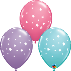 Lateks baloni 28cm Contempo Stars Special Ast