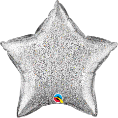 Standard Zvijezda Glittergraphic Silver folijski balon