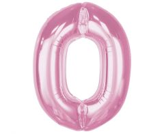 Folijski balon broj 0 Light Pink 92 cm