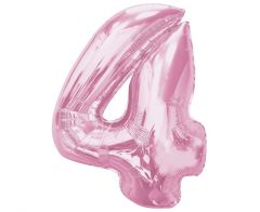 Folijski balon broj 4 Light Pink 92 cm
