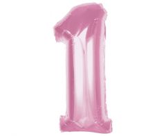Folijski balon broj 1 Light Pink 92 cm