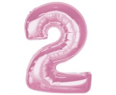 Folijski balon broj 2 Light Pink 92 cm