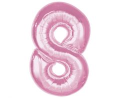Folijski balon broj 8 Light Pink 92 cm