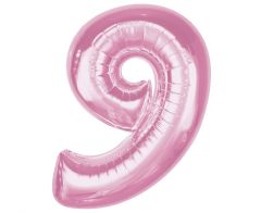 Folijski balon broj 9 Light Pink 92 cm