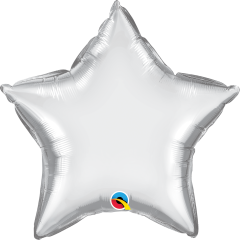 Standard Zvijezda Chrome Silver folijski balon