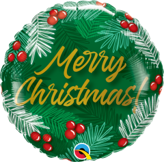 Standard Xmas Greens & Berries folijski balon