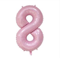 Folijski balon broj 8 Pastel Pink