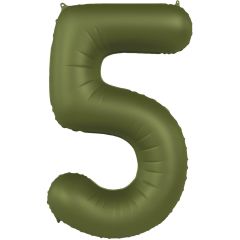 Folijski balon broj 5 Olive Green