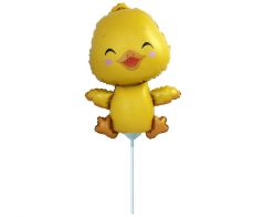 Mini Yellow Duck folijski balon na štapiću