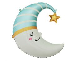 Maxi Moon Blue Cap folijski balon