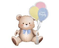 Maxi Teddy bear with balloons folijski balon