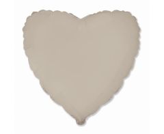 Standard Srce Mat Cream Latte folijski balon