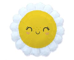 Maxi Smiling Daisy White Yellow folijski balon 90 cm