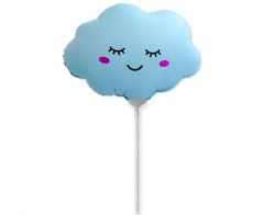 Mini FX Cloud Mat Baby Blue  folijski balon na štapiću