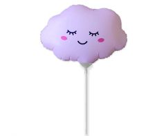 Mini FX Cloud Mat Pink folijski balon na štapiću