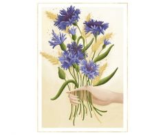 Čestitka Buket Cornflowers Lilac