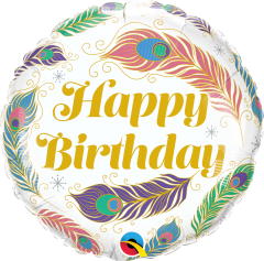 Standard Bday Peacock folijski balon