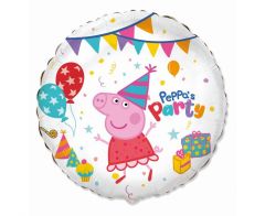 Standard Peppa Party white folijski balon