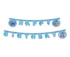 Stitch & Angel Disney natpis Happy Birthday