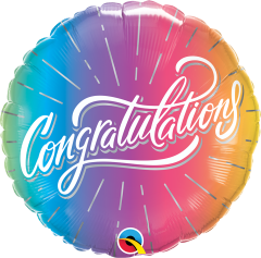 Standard Congratulations Vibrant Ombre folijski balon