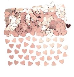Hearts Rose Gold konfeti