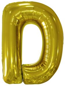 Folijski balon slovo D Gold