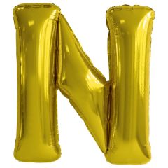 Folijski balon slovo N Gold