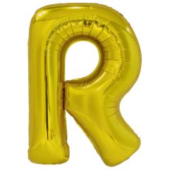 Folijski balon slovo R Gold
