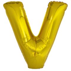 Folijski balon slovo V Gold