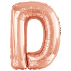 Folijski balon slovo D RoseGold