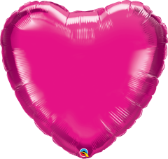 Maxi Srce Magenta folijski balon 36"