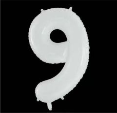 Folijski balon broj 9 White