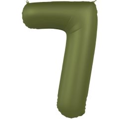 Folijski balon broj 7 Olive Green