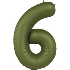 Folijski balon broj 6 Olive Green