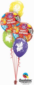 Buket balona Birthday Party Animals