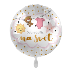 Standard Dobrodošla na Svet Baby Girl is Coming folijski balon