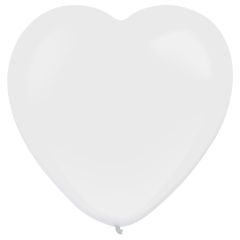 Lateks baloni Srce 20 cm Frosty White