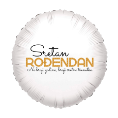 Standard Sretan rođendan Broji sretne trenutke folijski balon